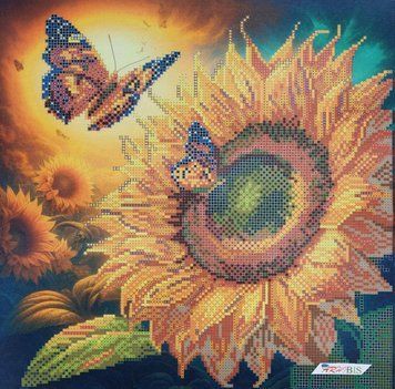 A306 Sunflower (29*29 cm), bead embroidery pattern of the picture