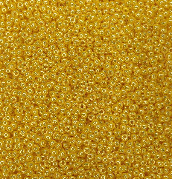 88130 чешский бисер Preciosa 10 грамм жемчужный золотисто-желтый Б/50/0757 фото