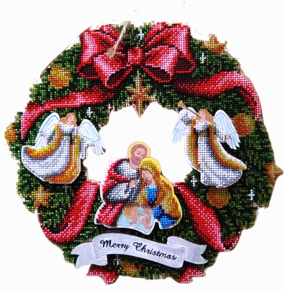 ВІНОЧОК_104 Счастливого Рождества набор для вышивки бисером по дереву ВІНОЧОК_104 фото