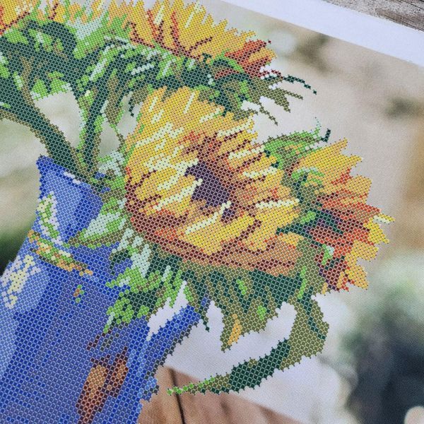 3640 Grandmother's Sunflowers (29,7*42 cm), bead embroidery picture kit