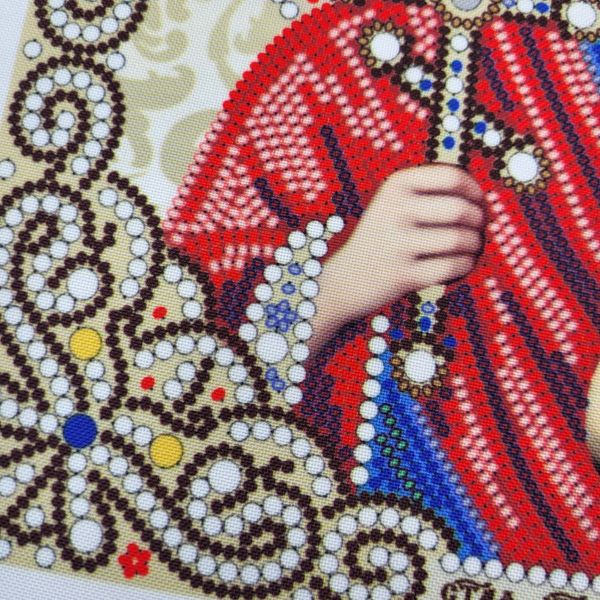 ЖЛ-4718 Святая Наталья в жемчуге и кристаллах, схема для вышивания бисером иконы схема-бл-ЖЛ-4718 фото