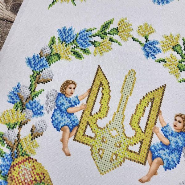 БР 0078 Великодній рушник з українською символікою набір для вишивки бісером БР 0078 фото
