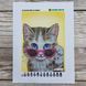 А5-Д-446 Cat in Glasses (14,8*21 cm), bead embroidery kit of the picture