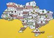 БС-2128 Map of Ukraine (41,2*58,2 cm), bead embroidery kit