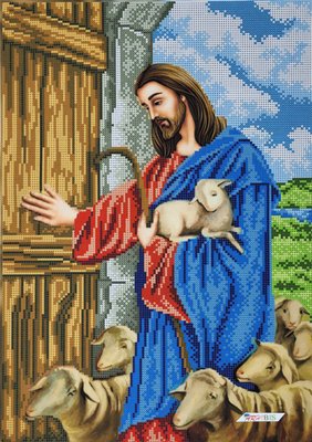 659 Иисус стучится в дверь, набор для вышивки бисером иконы 659 фото