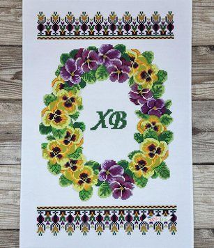 РКВ_097 Easter Towel for a Basket (33*51 cm), bead embroidery kit