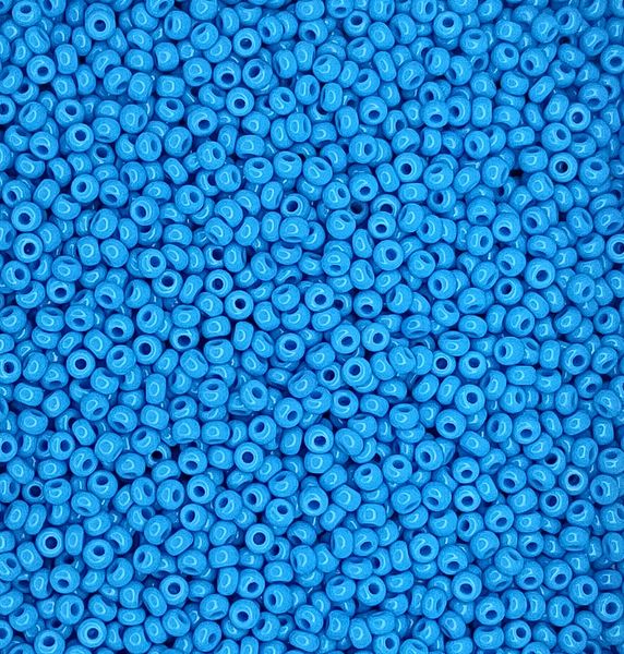 63050 чеський бісер Preciosa 10 грам керамічний блакитний темний Б/50/0655 фото