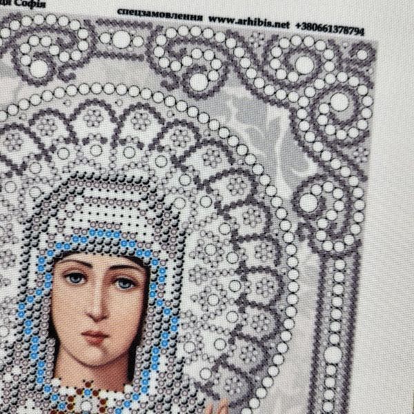 ЖС-5028 Saint Sophia in pearls (13*17 cm), bead embroidery pattern of the icon