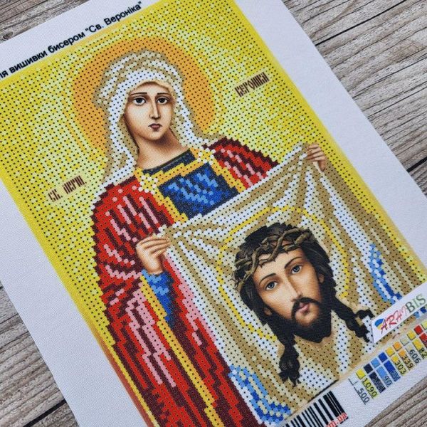 А111 Свята Вероніка, набір для вишивки бісером іменної ікони А111 фото