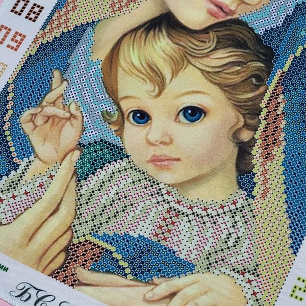 МДС-м Мадонна з дитям (у синьому), набір для вишивання бісером ікони МДС-м фото