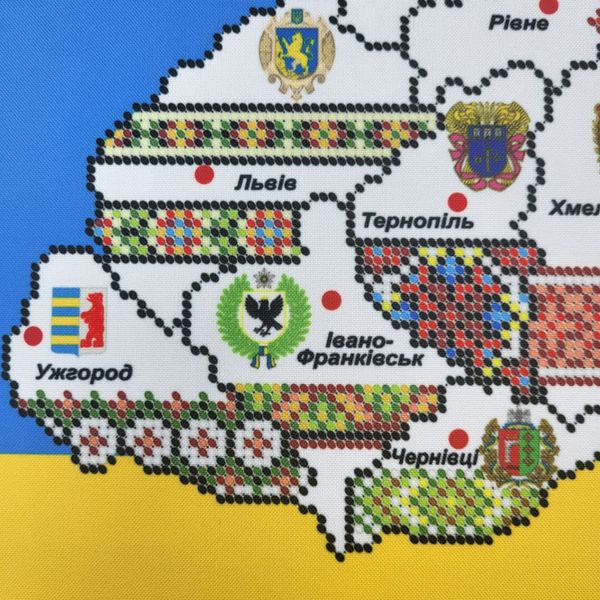 БС-2128 Карта України, набір для вишивки бісером БС-2128 фото