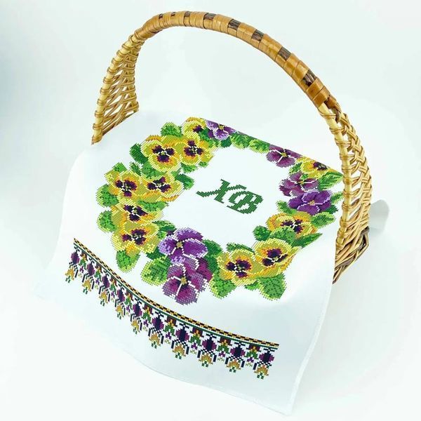 РКВ_097 Easter Towel for a Basket (33*51 cm), bead embroidery kit