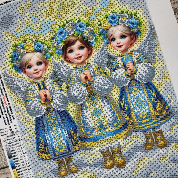 В717 Ангелочки, набор для вышивки бисером картины В717 фото