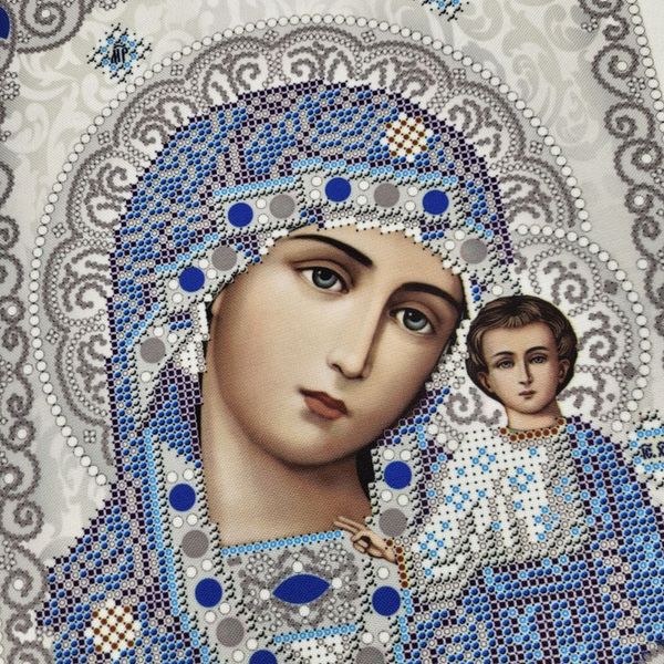 ЖС-4001 Богородица Казанская в жемчуге, набор для вышивки бисером иконы ЖС-4001 фото