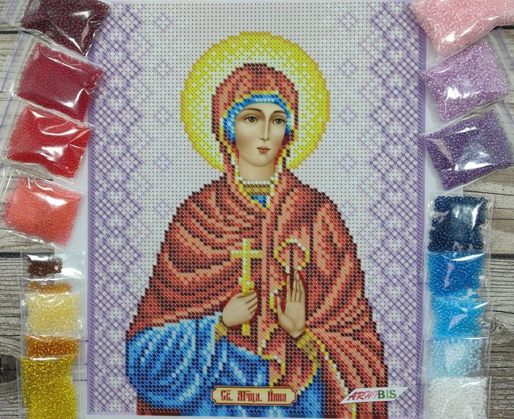 БСР 4484 Святая мученица Инна, набор для вишивки бисером иконы БСР 4484 фото