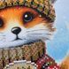 КВ_3005 Fox Cub with Coffee (29,5*29,5 cm), bead embroidery kit of the picture