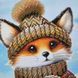 КВ_3005 Fox Cub with Coffee (29,5*29,5 cm), bead embroidery kit of the picture