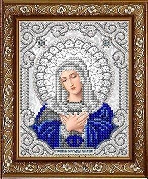 ЖС-5020 Пресвятая Богородица Умиление в жемчуге, набор для вышивки бисером иконы БС 0032 фото