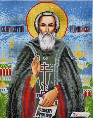 431 Святий Сергій, набір для вишивки бісером ікони 431 фото