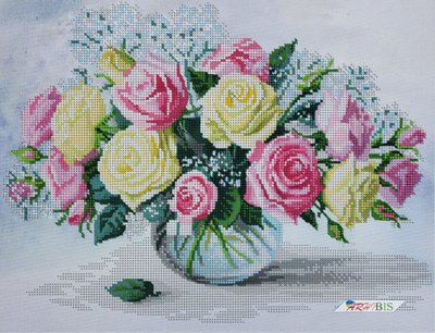 3368 Букет нареченої, набір для вишивання бісером картини з трояндами 3368 фото