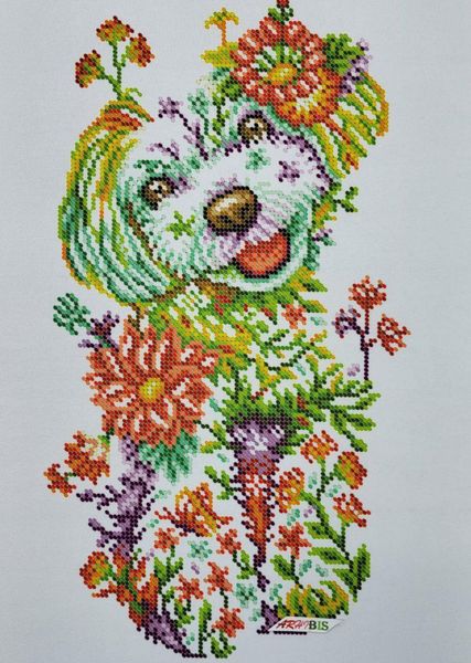 БС 3400 Радужный щенок, набор для вышивки бисером картины БС 3400 фото
