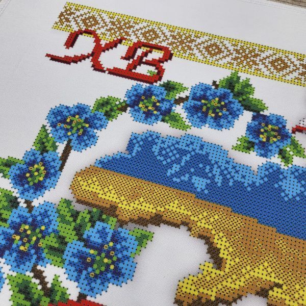173 Easter Towel with Ukrainian Symbols (53*37 cm), bead embroidery kit