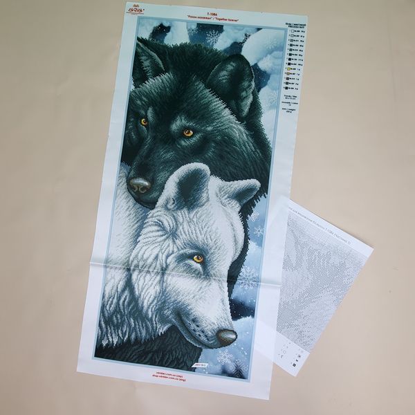 Т-1086 Вместе навсегда, набор для вышивки бисером картины с волками Т-1086 фото