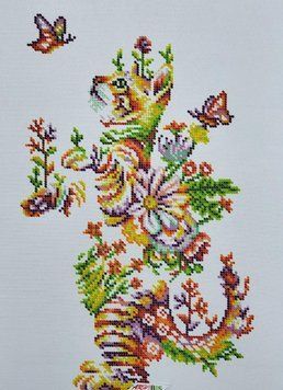 BS-3401 Rainbow Kitty (27*36 cm), bead embroidery kit of the picture