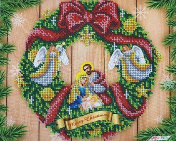 А4Р_610 The Nativity of Christ (23*19 cm), bead embroidery kit of the picture