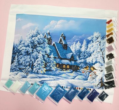 ЗПП-029 Сказочная зима, набор для вышивки бисером картины АБВ 00125951 фото