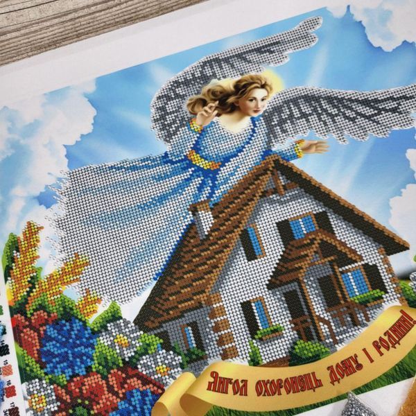 А3Р_262 Ангел Охоронець дому і родини (36,5*27 см), схема для вишивки бісером ікони схема-вр-А3Р_262 фото