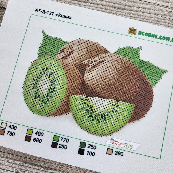 А5-Д-131 Kiwi (14,8*21 cm), bead embroidery kit for the picture