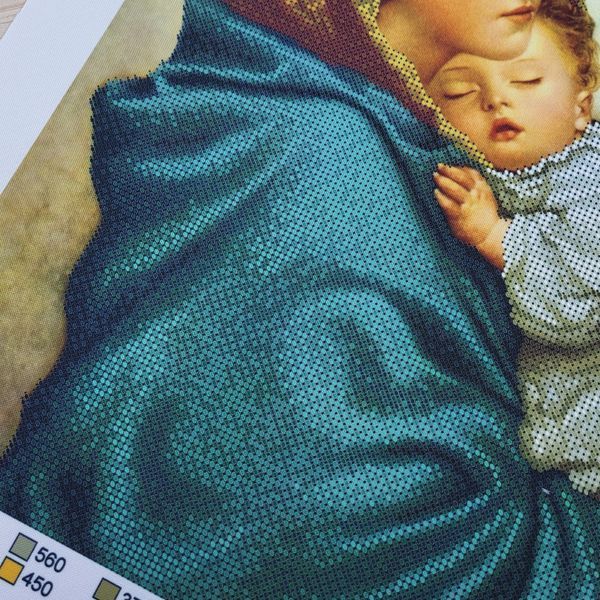 А3-К-609 Мать и младенец (30*42 см), схема для вышивки бисером иконы схема-ак-А3-К-609 фото