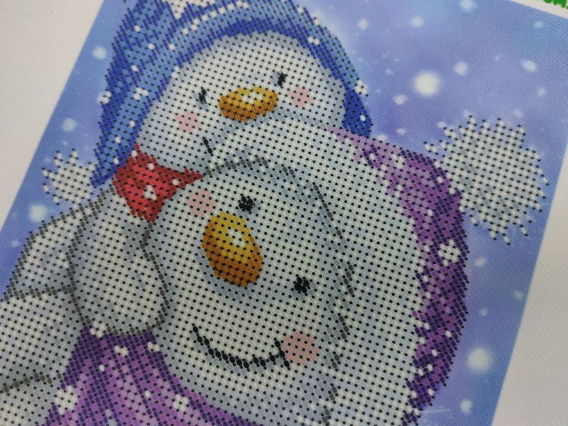 А5-Д-457 Snowmen (14,8*21 cm), bead embroidery picture kit