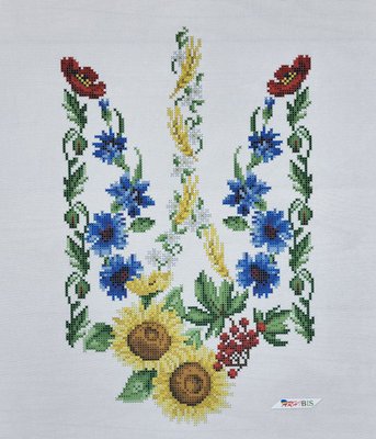 ТК112 Тризуб Квіти України, набір для вишивки бісером картини ТК112 фото