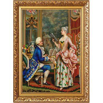 НИК-1215 Singing Lesson (29*39 cm), bead embroidery kit of a picture