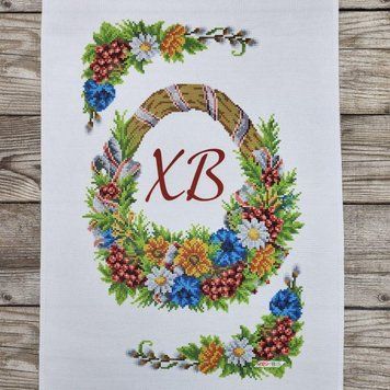 160 Easter towel (53*37 cm), bead embroidery kit