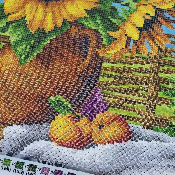 ЗПН-034 Sunflowers (39*39 cm), bead embroidery kit of the picture