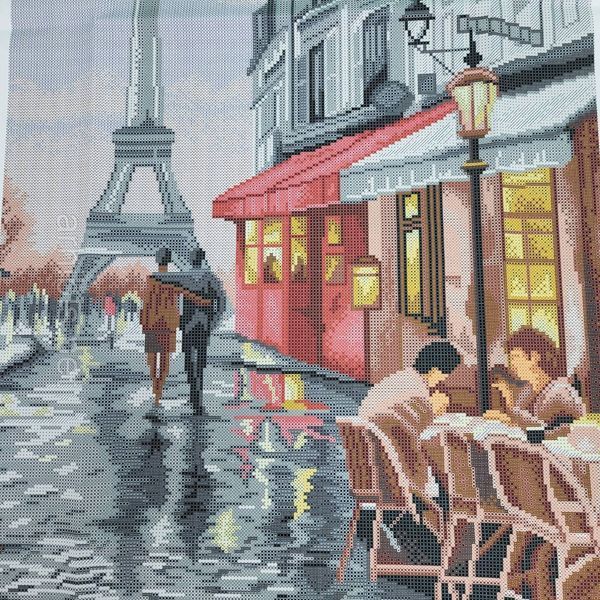 ТМ027 Tradition of Paris (blue background) (44*58 cm), bead embroidery picture kit