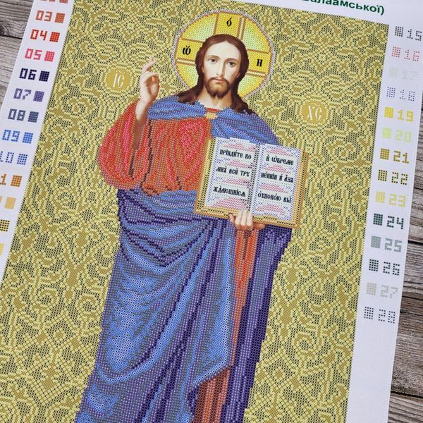 ІСВ Jesus the Saviour (companion to the Valaam icon))(31,11*53,34 cm), bead embroidery kit of an icon