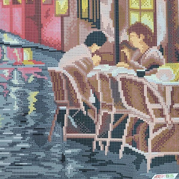 ТМ027 Tradition of Paris (blue background) (44*58 cm), bead embroidery picture kit