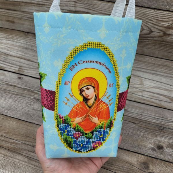 СДБ_014 Bag for a Jar of Holy Water (9,5*9,5*19 cm), bead embroidery kit