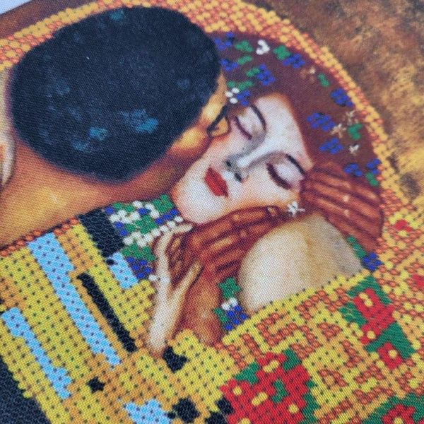 3129 Поцелуй Климт, набор для вышивки бисером картины с влюбленной парой 3129 фото