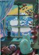 А-118 Cat by a Winter Window (40*56 cm), bead embroidery kit of the picture