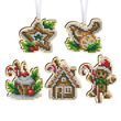 КНІ_міні_111 Gingerbread, bead embroidery on wood kit for Christmas tree toys