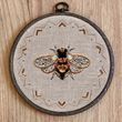 BN-001 Golden Bee, bead and thread embroidery kit