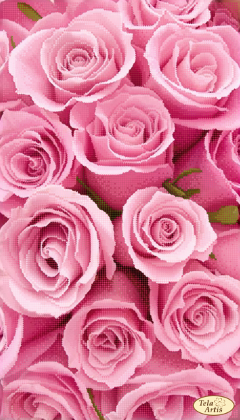 ТА-407 Рожеві сни, набір для вишивання бісером картини з трояндами ТА-407 фото