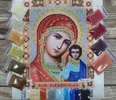 НИК-9270 Богоматерь Казанская, набор для вышивки бисером иконы nik-9270 фото