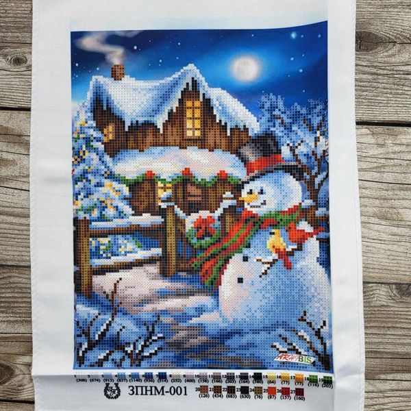ЗПНМ-001 Снеговик, набор для вышивки бисером картины ЗПНМ-001 фото
