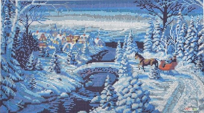 НИК-1263 Зимняя прогулка, набор для вышивки бисером картины nik-1263 фото